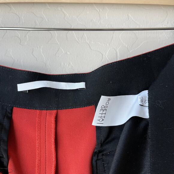 Rosetta Getty Trouser Red Cropped Tapered High Rise‎ Dress Pants Size 10 - Picture 8 of 13